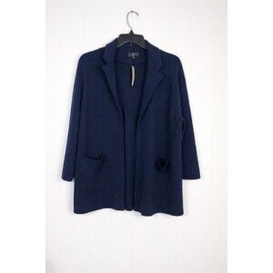 J.Crew 365 Navy Open Front Knit Blazer Cardigan XXL Merino Wool Blend NWT